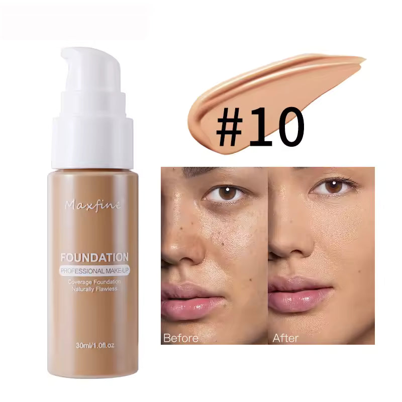 10 Shades Waterproof Liquid Foundation