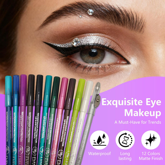 12 Color Shine Eyeliner Set
