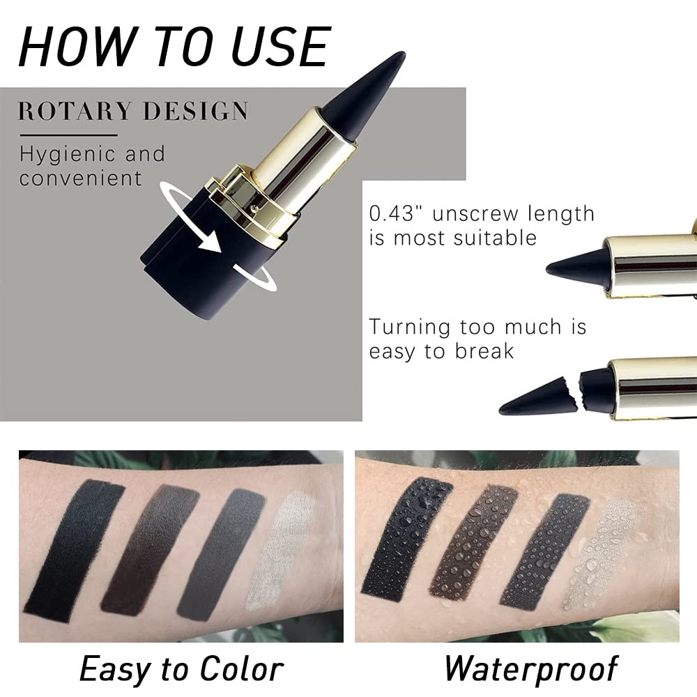 2Pcs Black Gel Eyeliner Pen