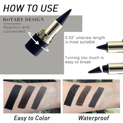 2Pcs Black Gel Eyeliner Pen